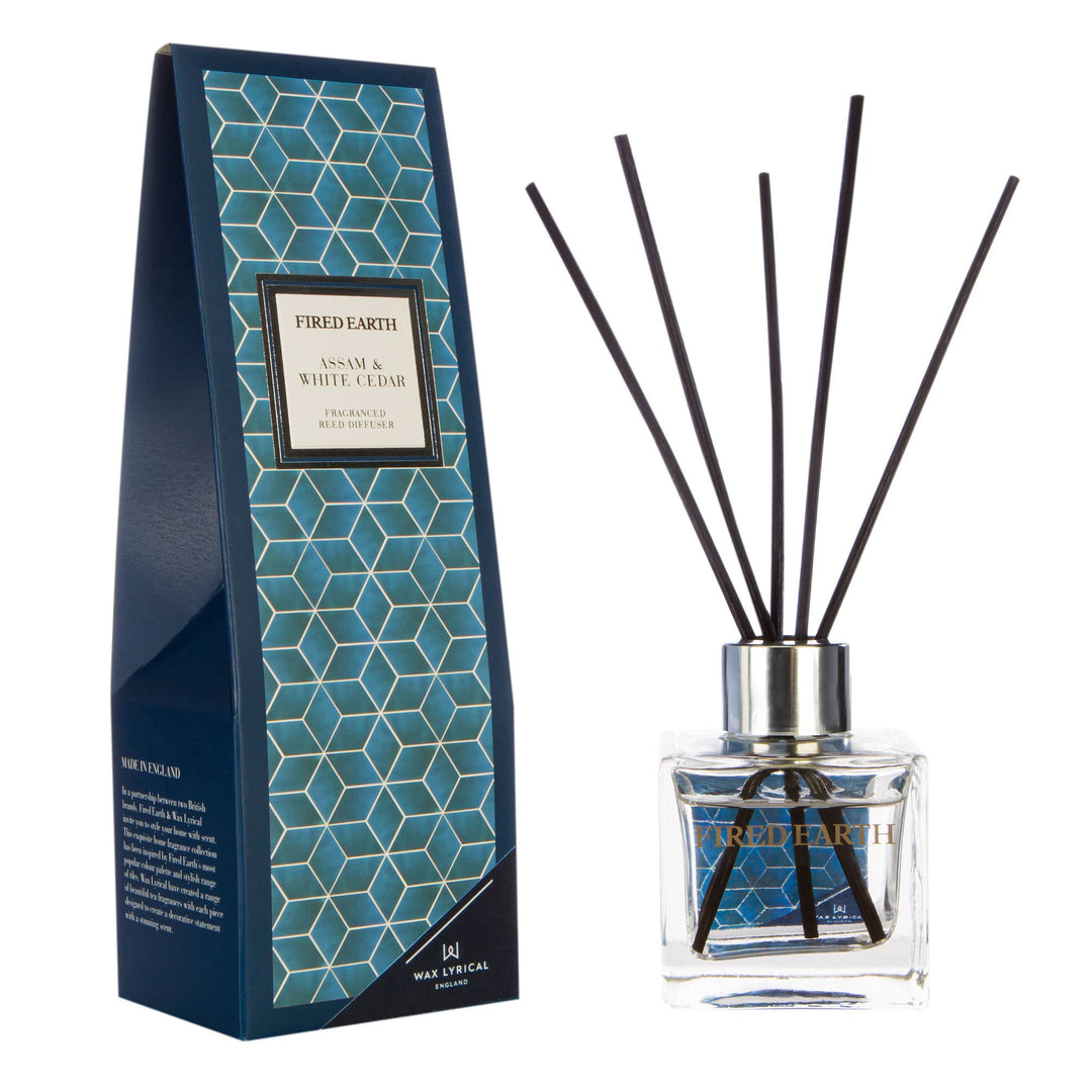 Fired Earth Reed Diffuser 100ml, Assam & White Cedar
