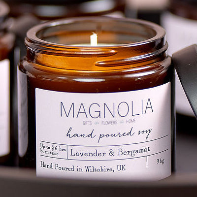 Magnolia the Florist |Lavender Bergamot Scented Candle 96g