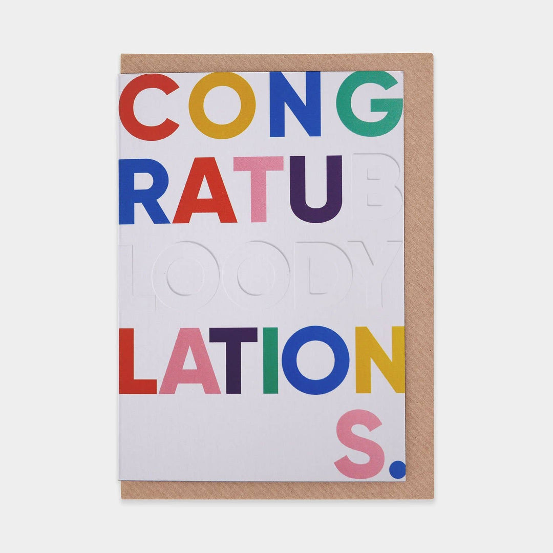 Congratubloodylations Greetings Card