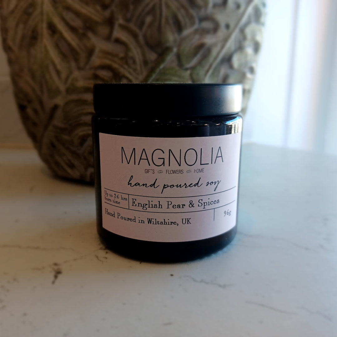 Magnolia the Florist Branded English Pear and Spices Soy Scented Candle 96g