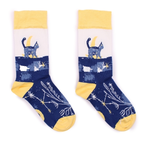 Hop Hare Bamboo Socks   Midnight Cat
