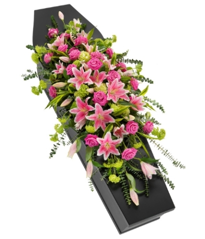 Rose and Lily Casket Spray