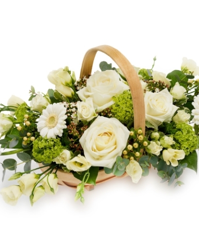 White and Green Basket