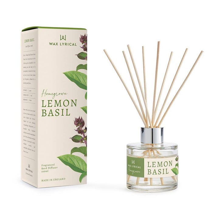 Homegrown Lemon Basil 100ml Reed Diffuser