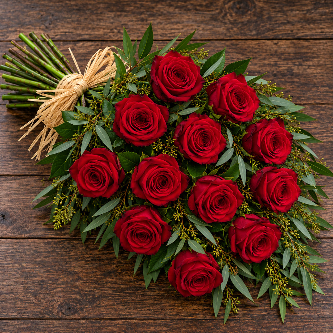 12 Rose Hand-Tied Sheaf