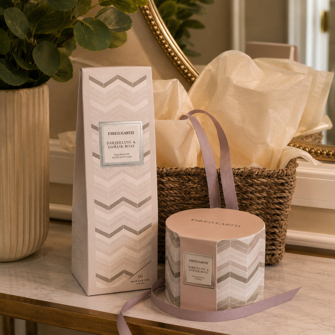 Fired Earth Darjeeling & Damask Rose Luxury Gift Set