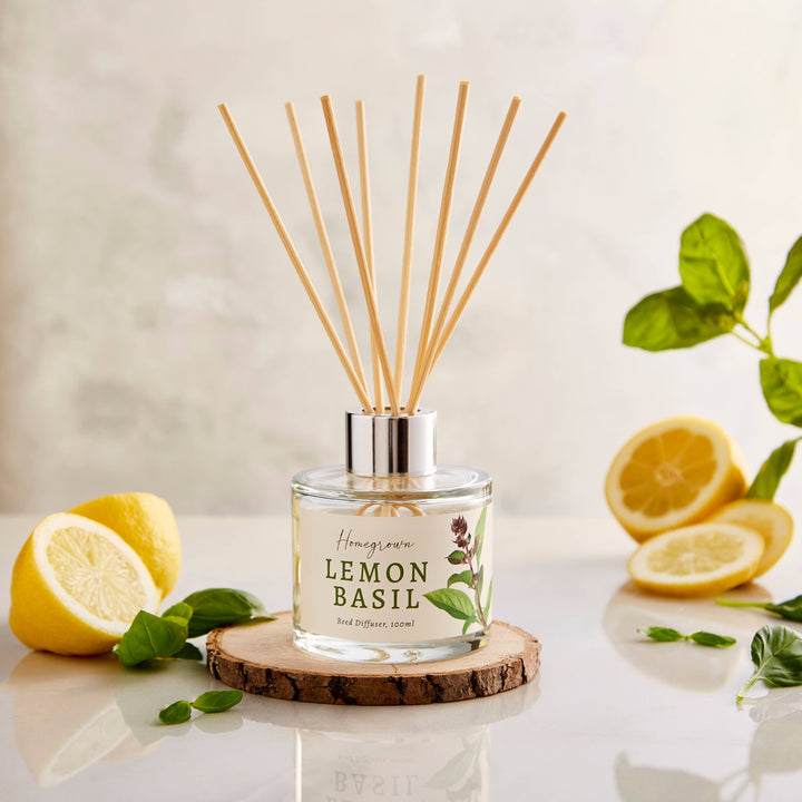 Homegrown Lemon Basil 100ml Reed Diffuser