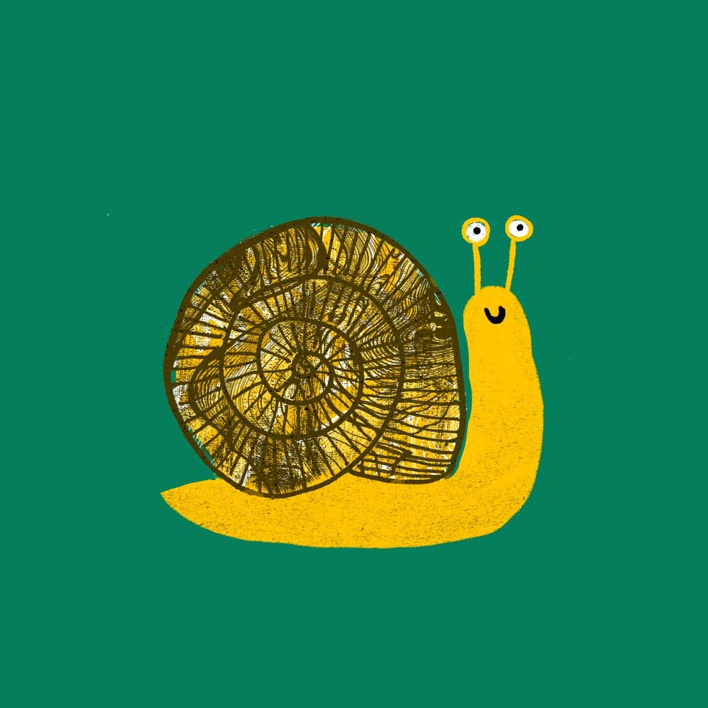 Snail - blank greetings card