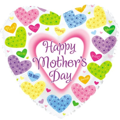 Mothers Day Foil Balloon - Magnolia the Florist Make this Mother's Day special with our festive Mothers Day Foil Balloon. The distinctive shape and bright colours will make it stand out for a memorable occasion. Bring joy and good wishes for your Mom with this unique decoration. Please note designs will vary from image shown  1