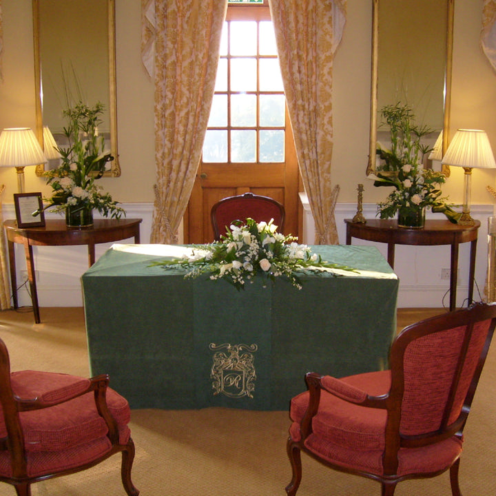Top Table Arrangement - Magnolia the Florist Transform any event space with our Long and Low Table Arrangement. Impress your guests with this elegant and versatile centrepiece. Item is approx. 90cm in length  1