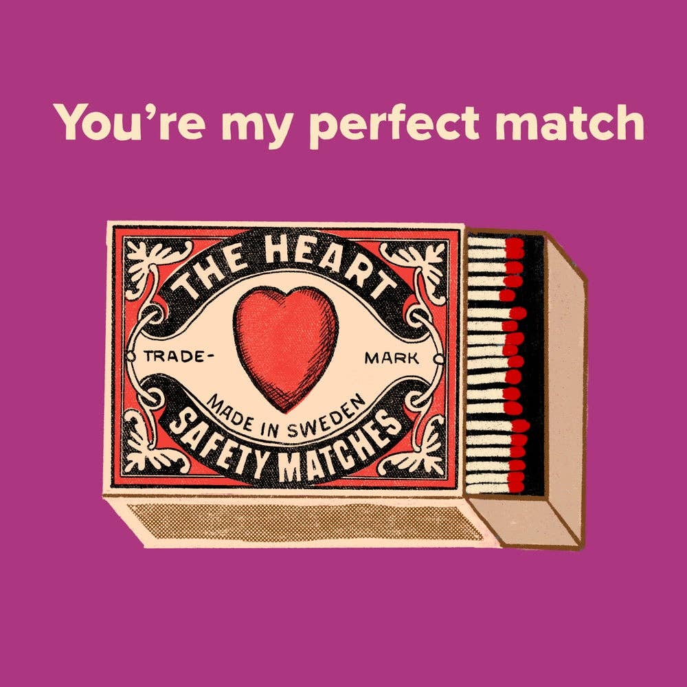 Perfect Match - blank greetings card