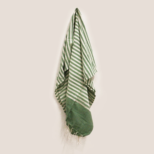 Cotton Pareo Throw in Picnic Green