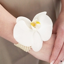 Simple White Orchid Corsage