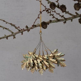 Bunch Of Leaves Christmas Decoration Gold